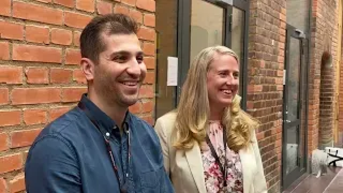 Issa och Lisa från KTHs fastighetsförvaltning